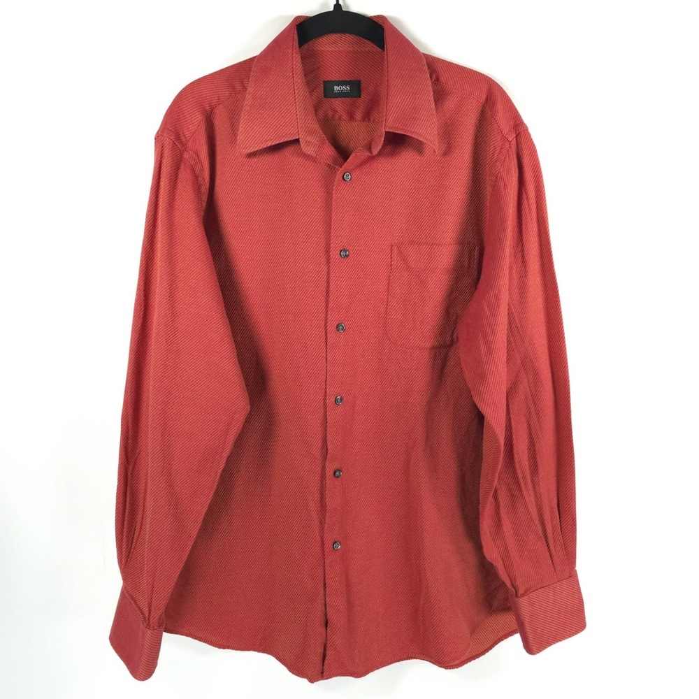 BOSS HUGO BOSS Button Up Long Sleeve Textured Shirt Prod 1245-1 Size 16 34/36